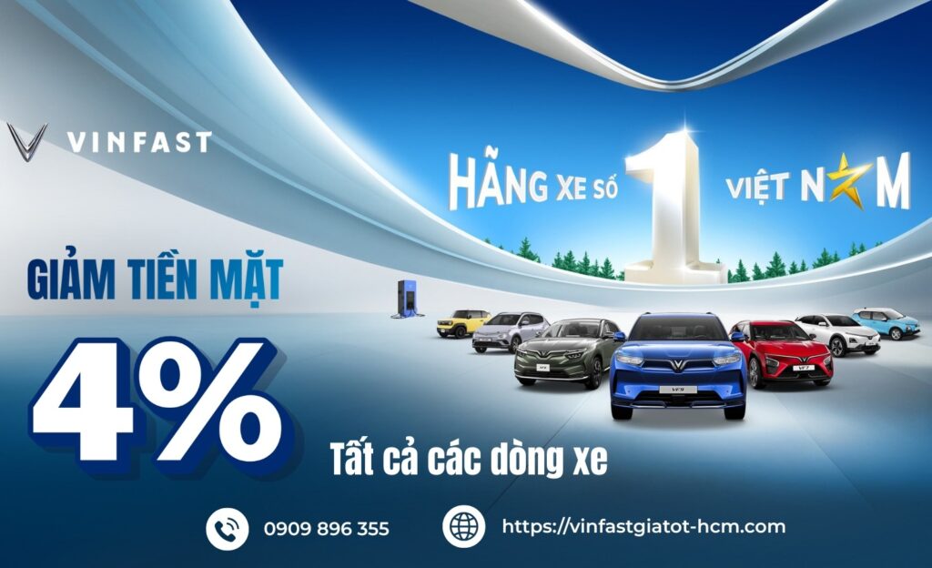 Vinfast binh tan giam 4 💥 Ưu Đãi Đặc Biệt – Vinfast Giảm Ngay 4% Tất Cả Các Dòng Xe 💥